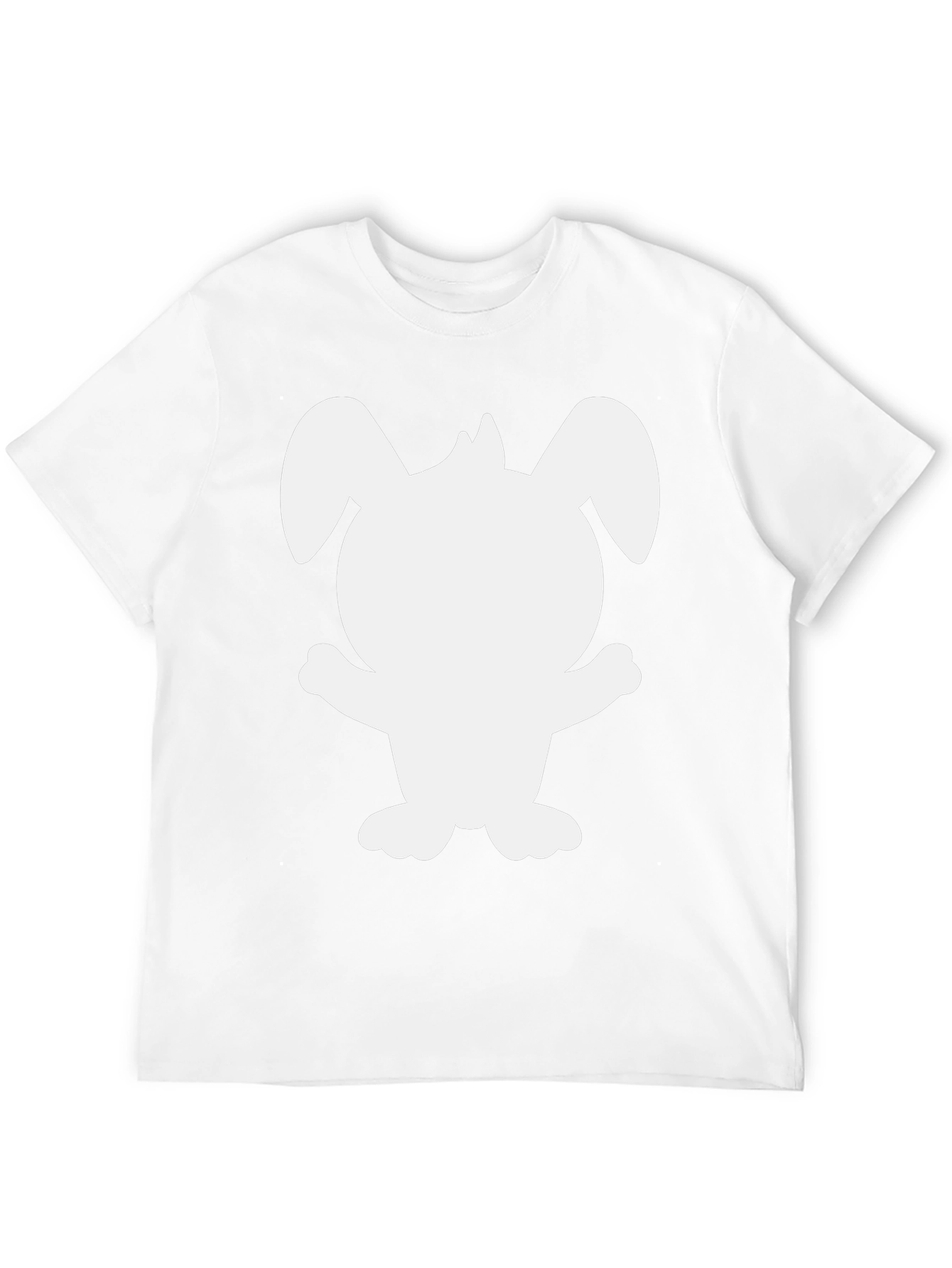 Cute Bunny Silhouette Black T-Shirt