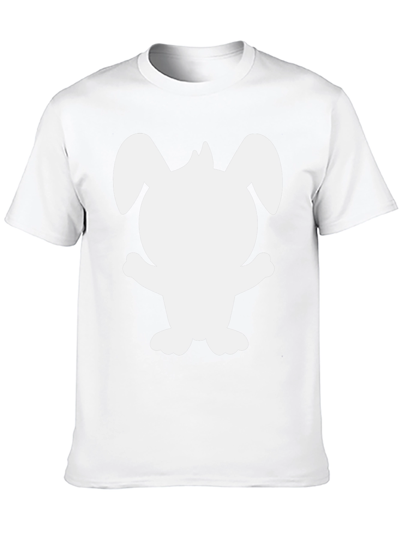 Cute Bunny Silhouette Black T-Shirt