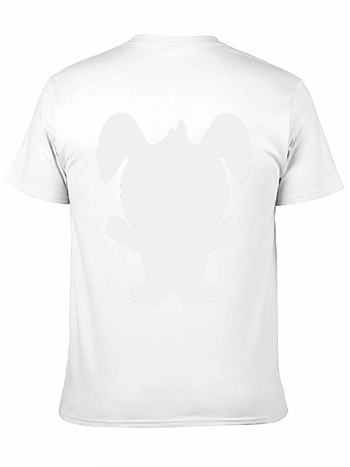 Cute Bunny Silhouette Black T-Shirt