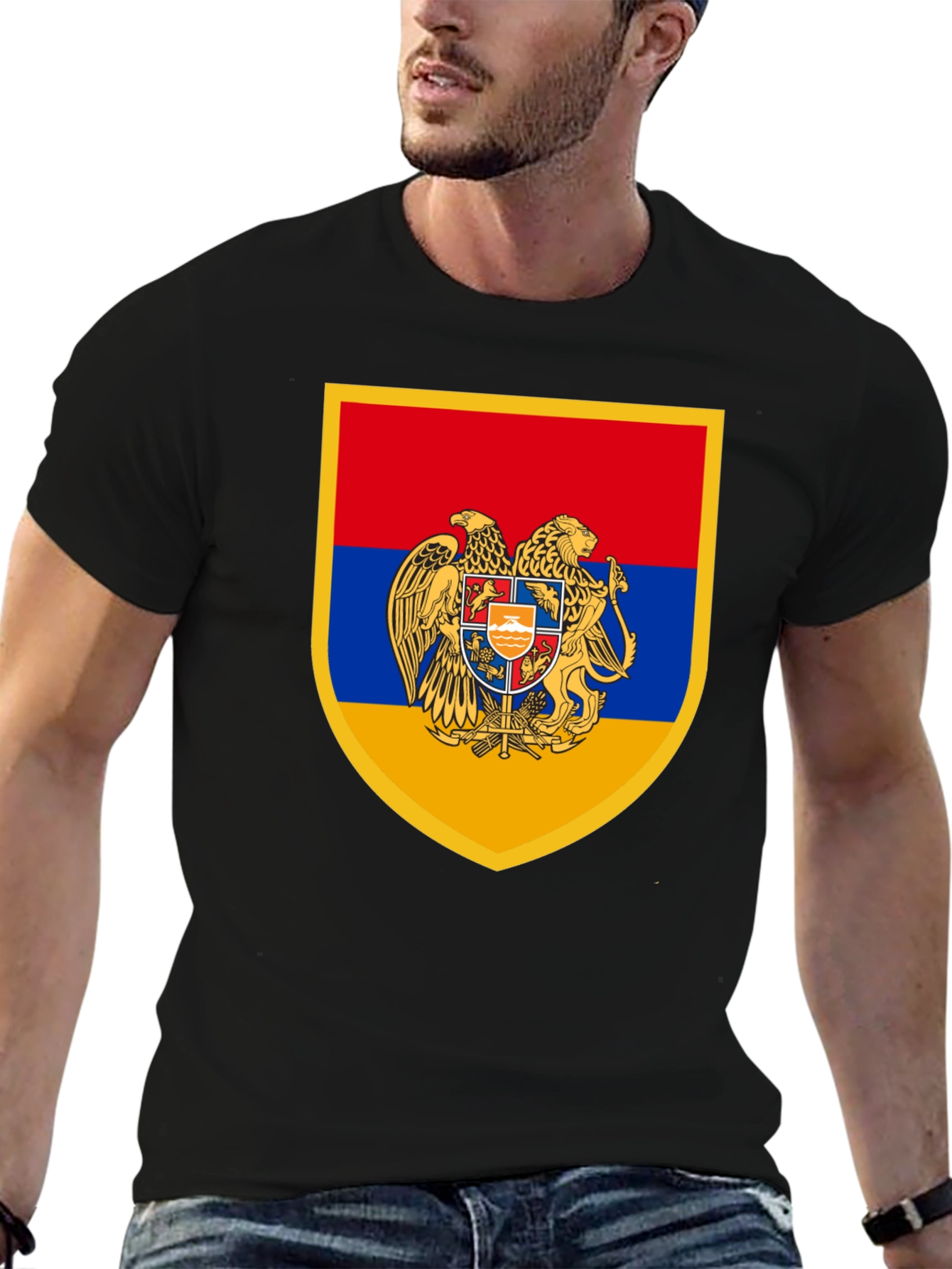 Armenian Coat of Arms Black T-Shirt