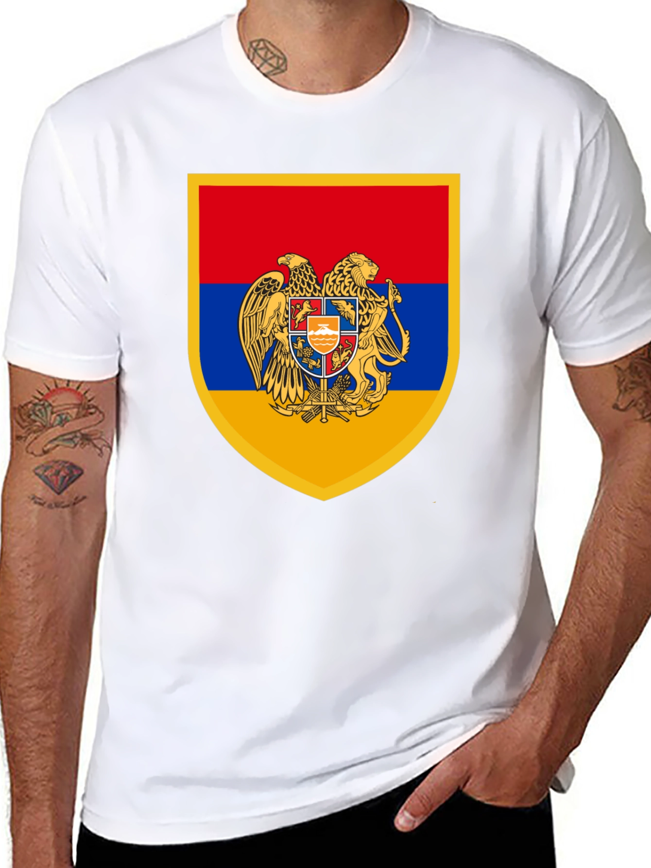 Armenian Coat of Arms Black T-Shirt