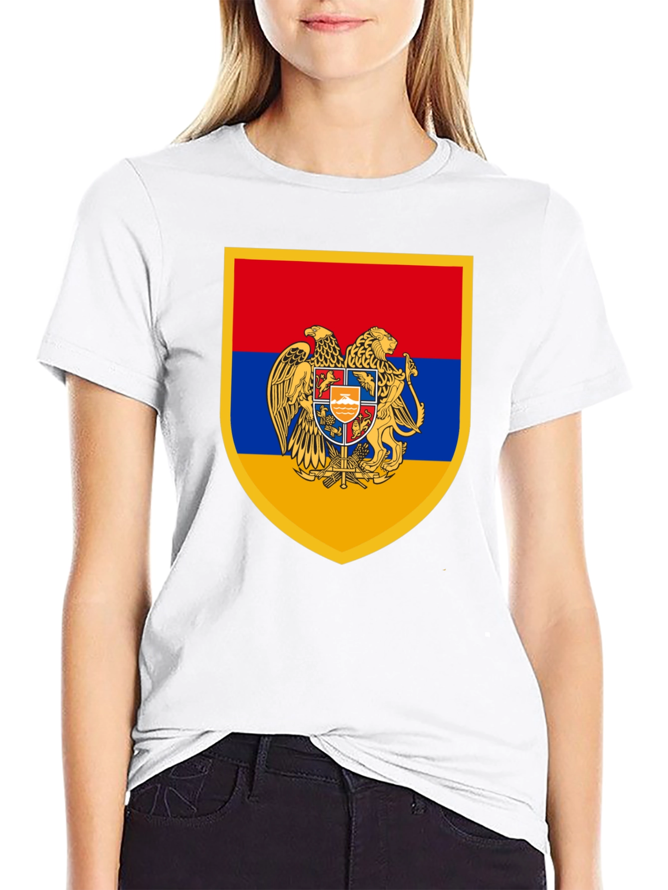 Armenian Coat of Arms Black T-Shirt
