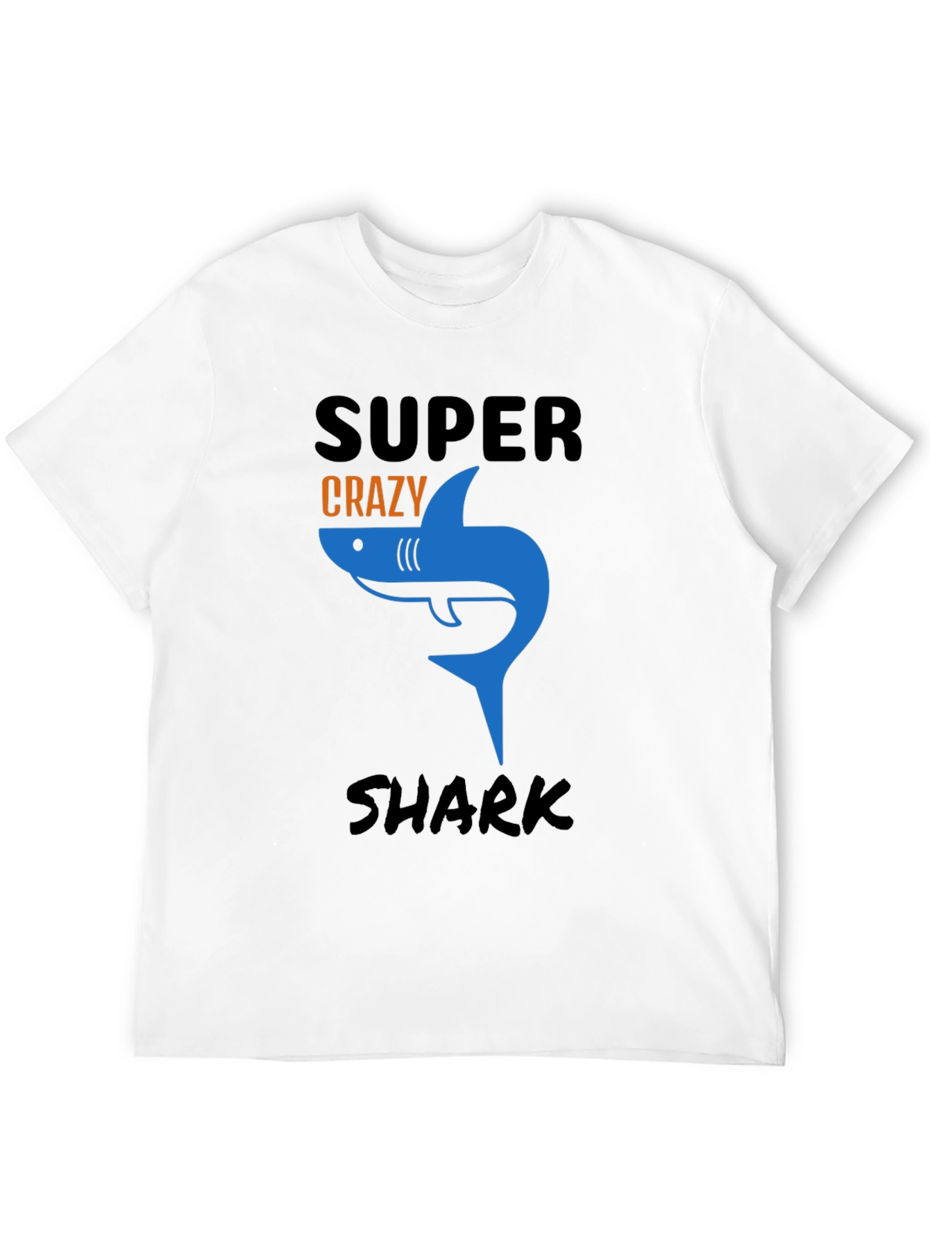Super Crazy Shark Graphic Tee - Mens Black T-Shirt