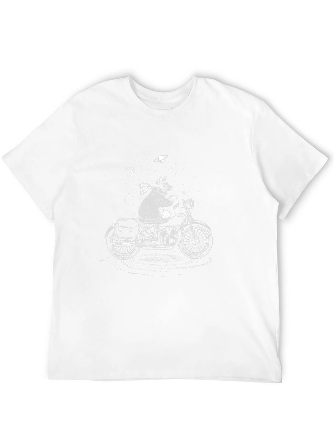 Cool Cat Biker Graphic T-Shirt - Black