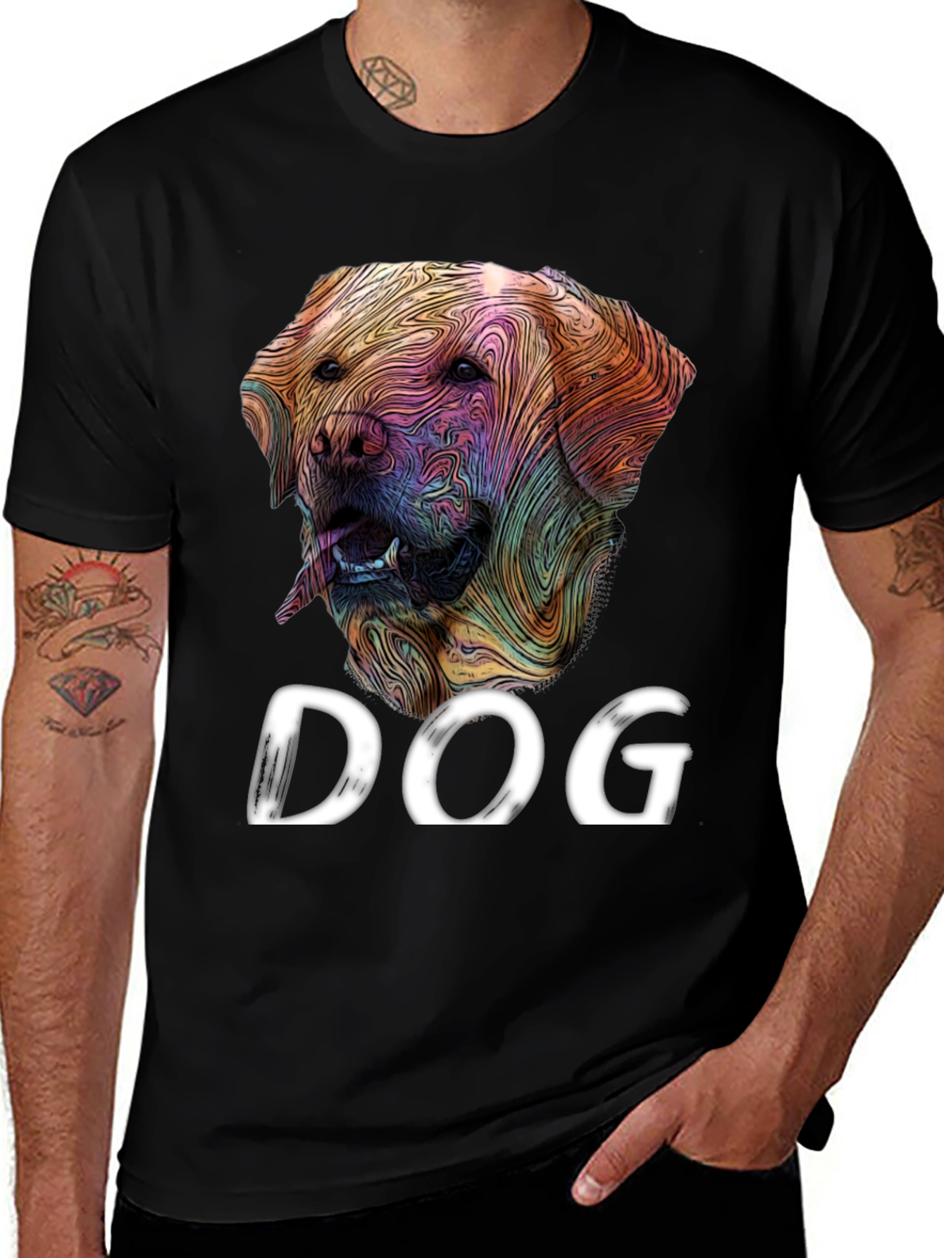 Dog Graphic Tee - Artistic Labrador Design