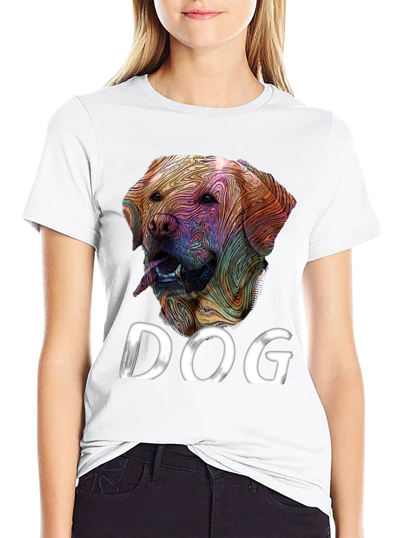 Dog Graphic Tee - Artistic Labrador Design