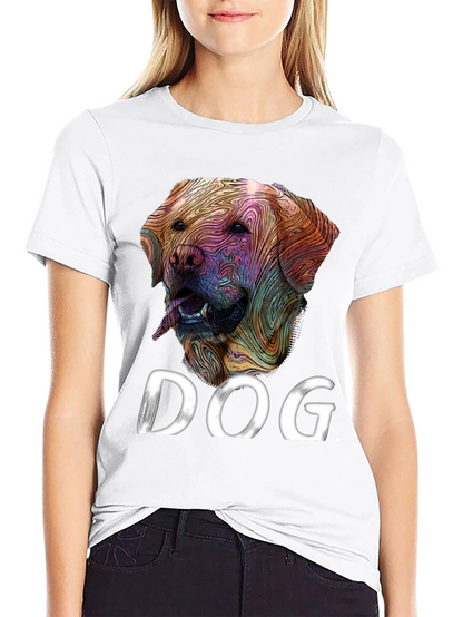 Dog Graphic Tee - Artistic Labrador Design