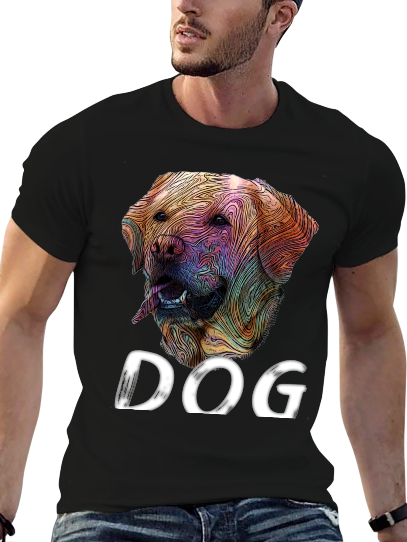 Dog Graphic Tee - Artistic Labrador Design