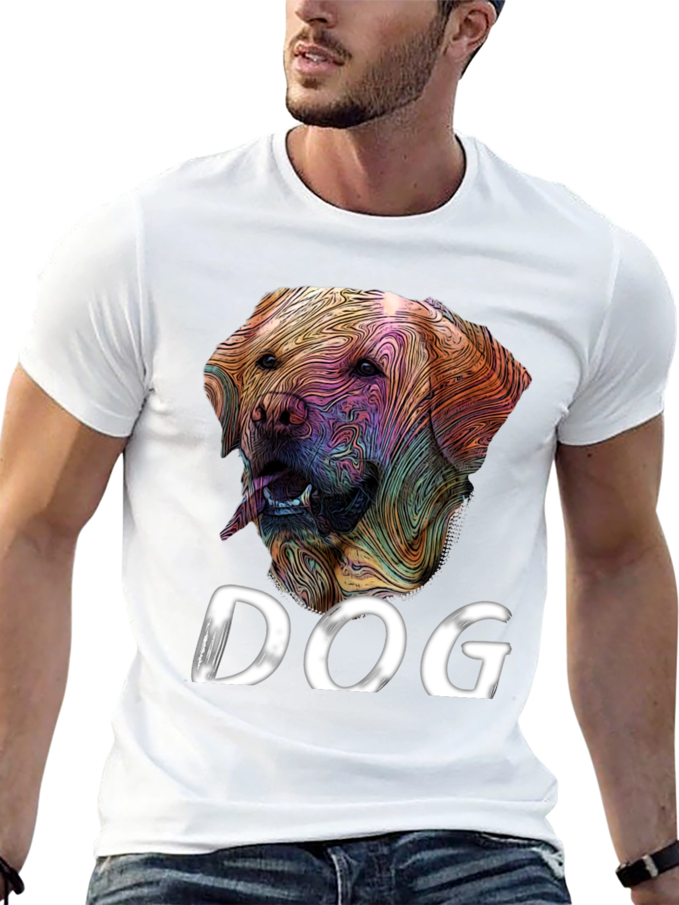 Dog Graphic Tee - Artistic Labrador Design