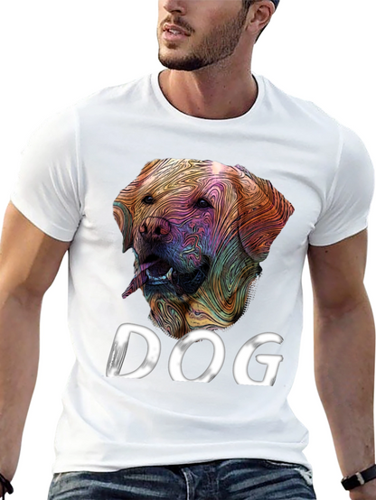 Dog Graphic Tee - Artistic Labrador Design