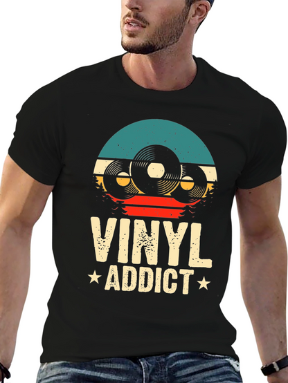 Vinyl Addict T-Shirt: Retro Music Lover Tee