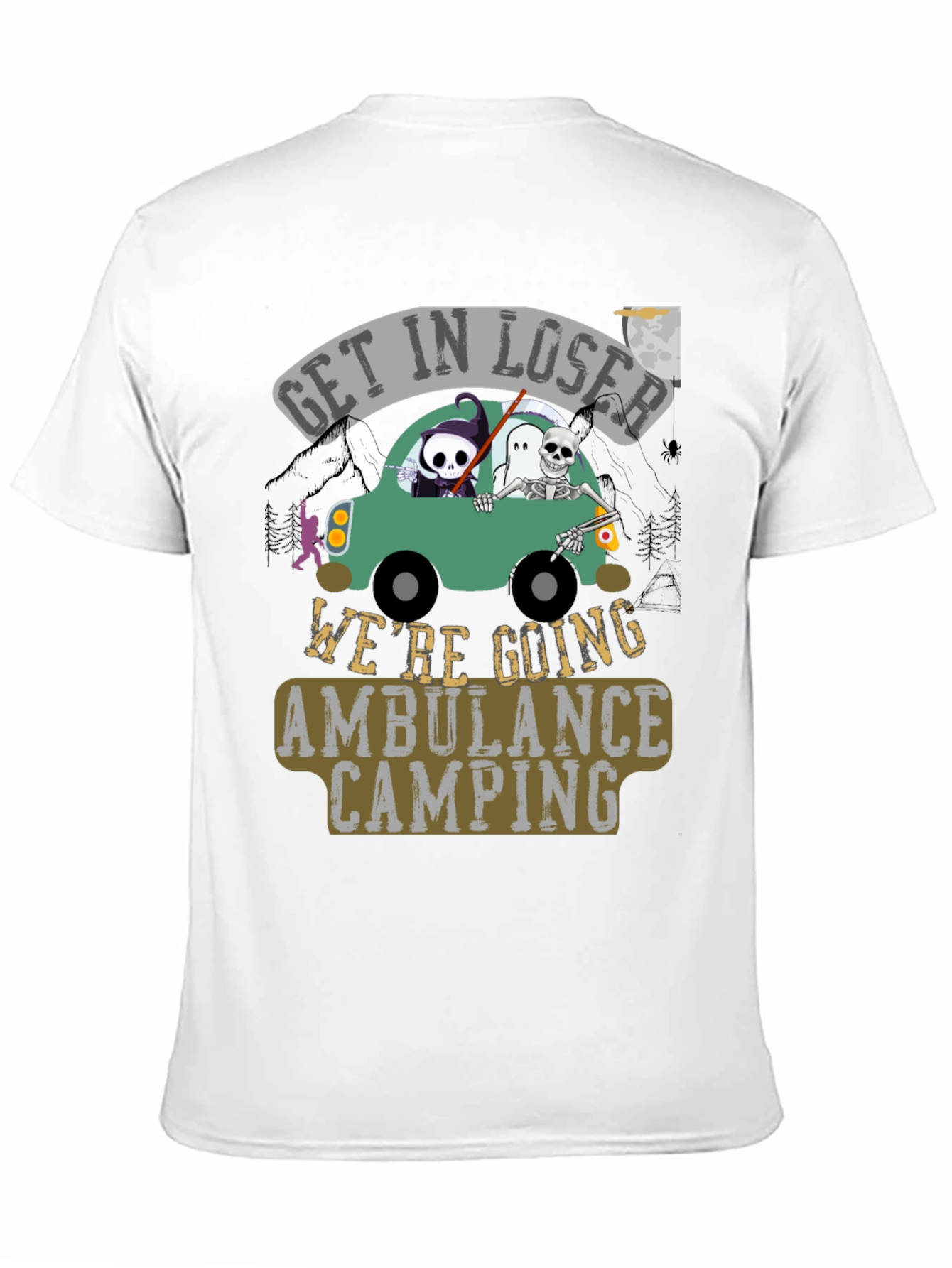 Get in Loser Ambulance Camping Graphic Tee