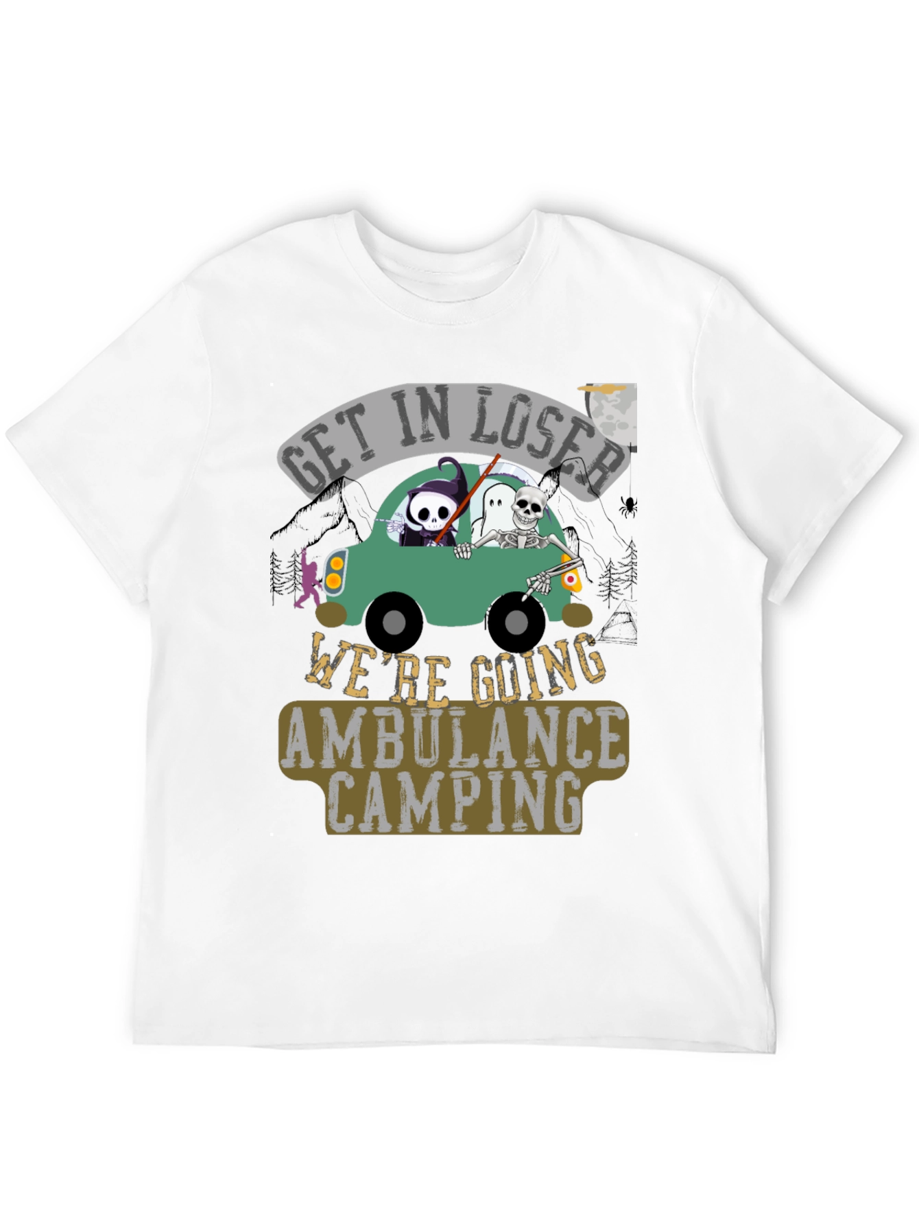 Get in Loser Ambulance Camping Graphic Tee