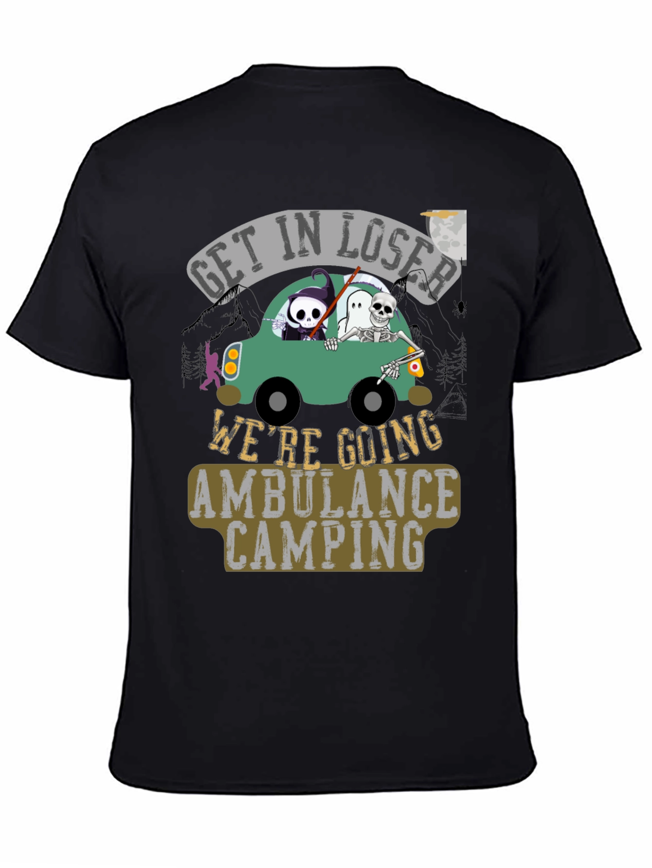 Get in Loser Ambulance Camping Graphic Tee