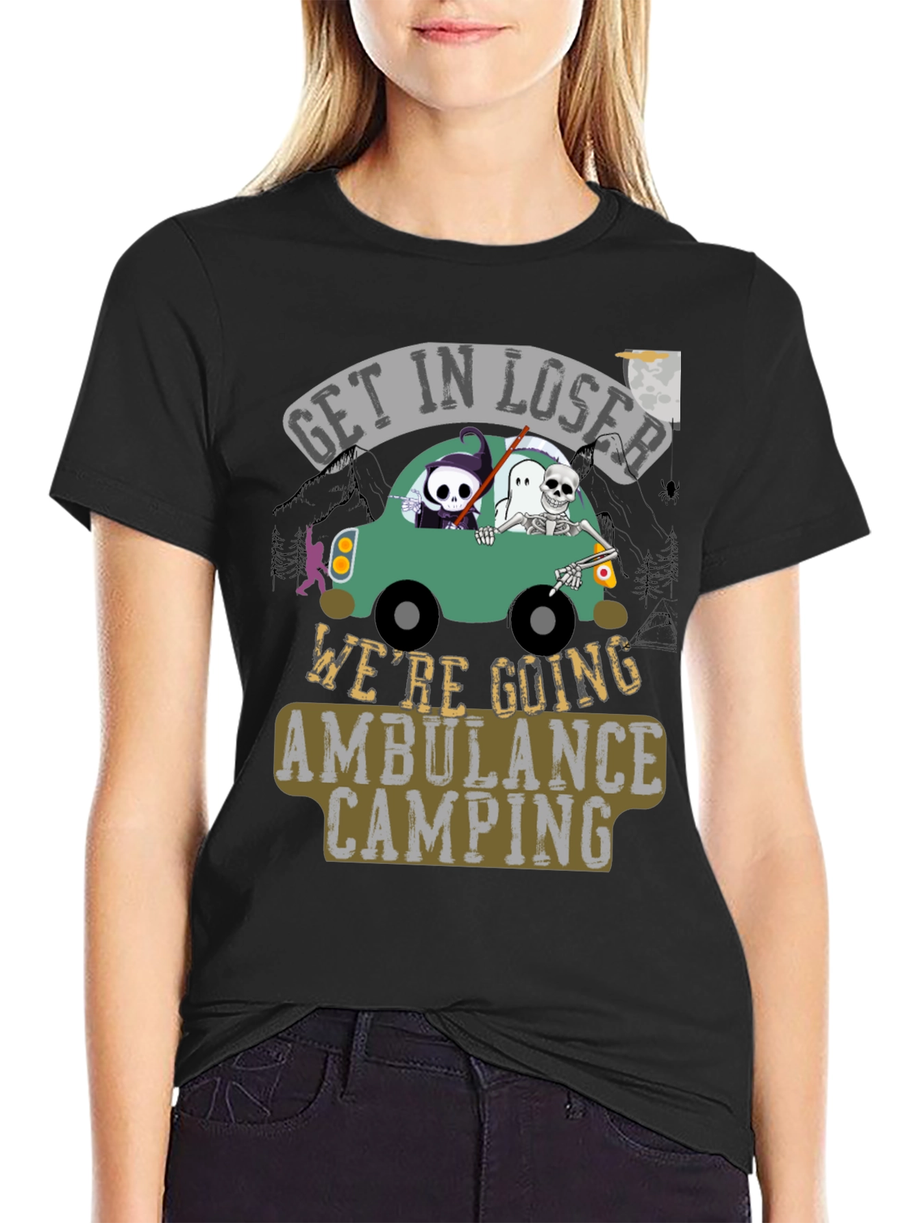 Get in Loser Ambulance Camping Graphic Tee