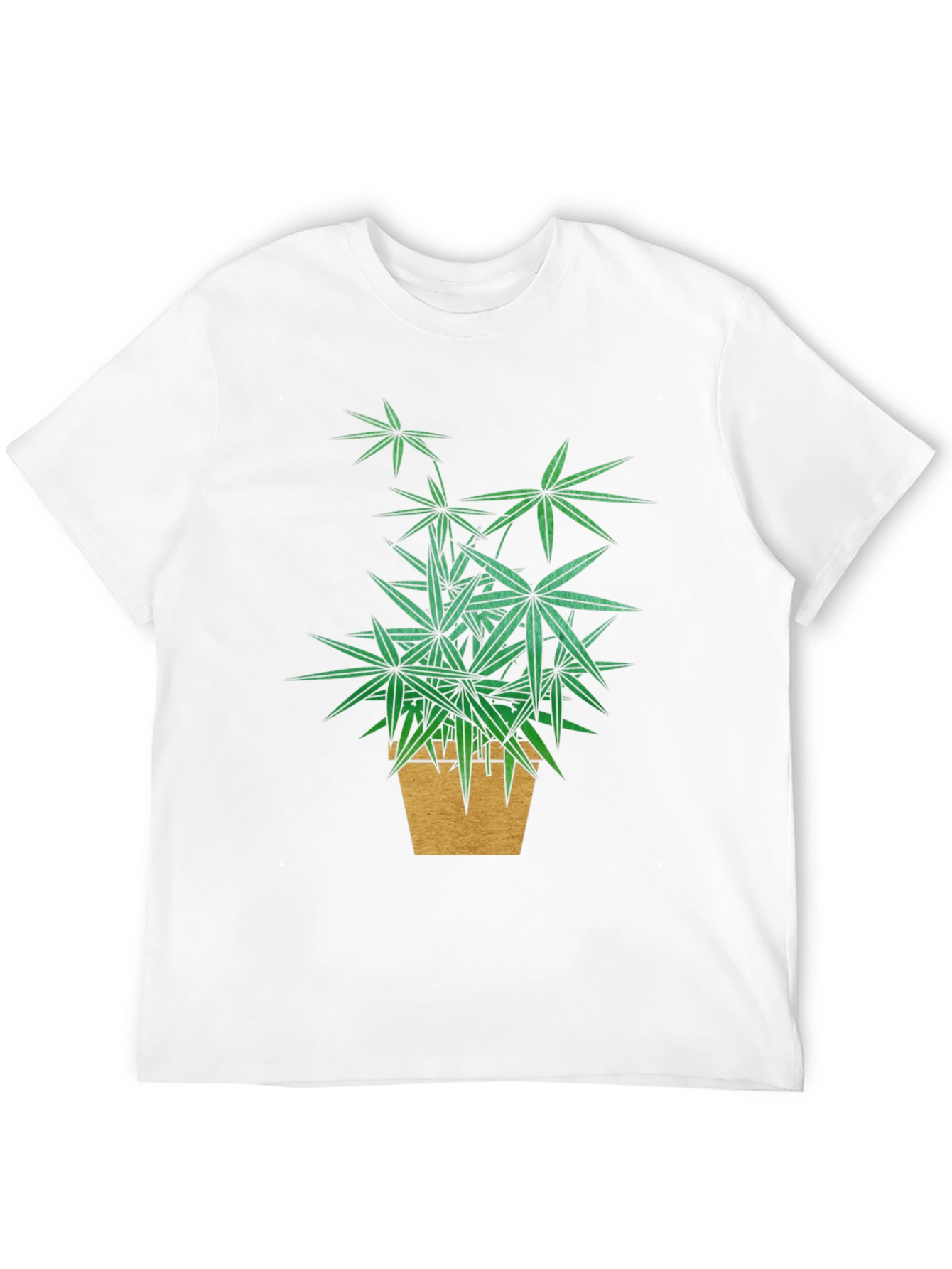 Botanical Potted Plant Graphic Tee - Black