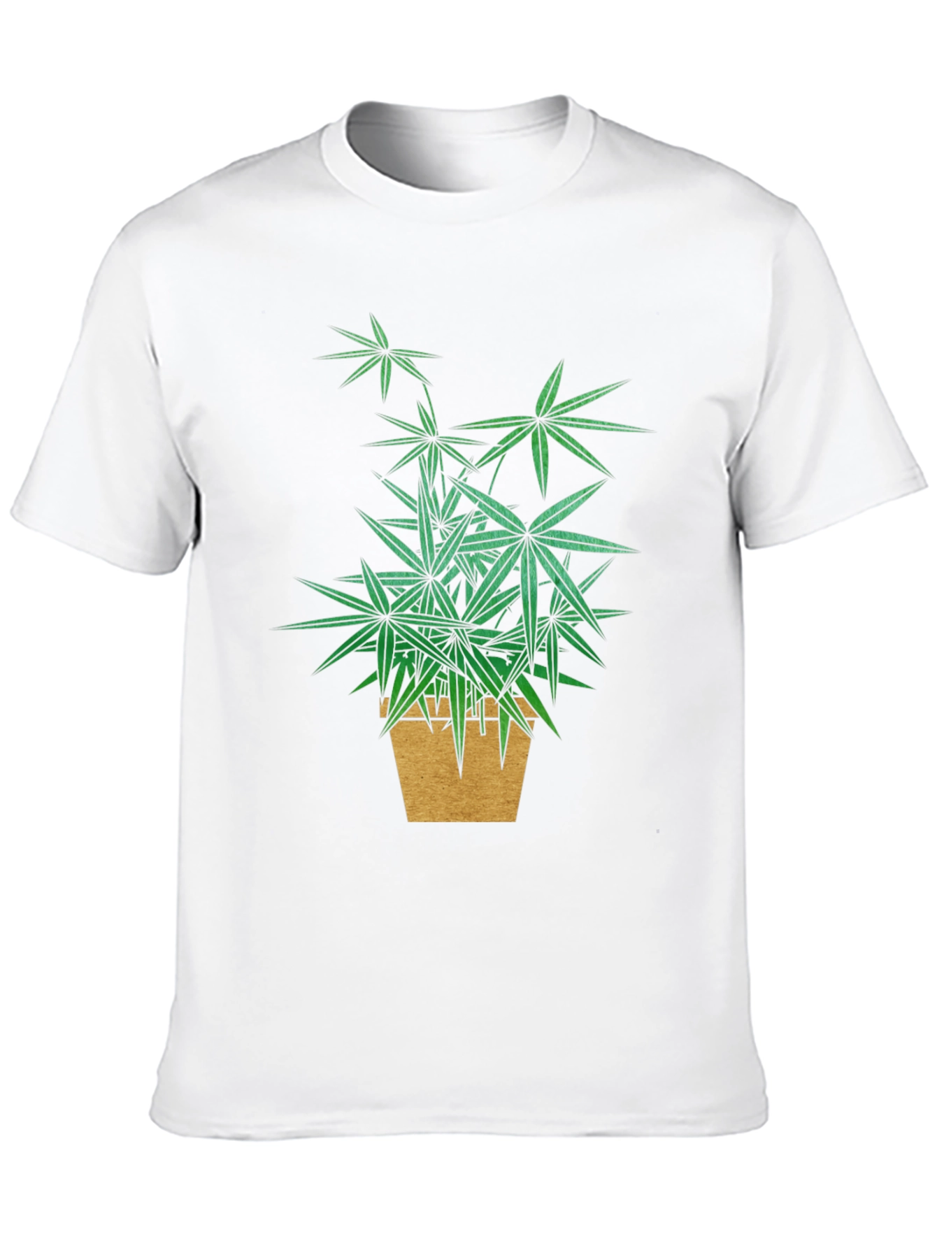 Botanical Potted Plant Graphic Tee - Black