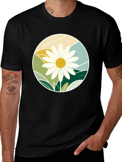 Daisy Mountainscape Graphic Tee - Black
