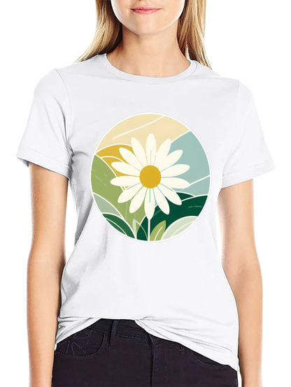 Daisy Mountainscape Graphic Tee - Black
