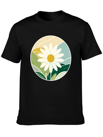 Daisy Mountainscape Graphic Tee - Black