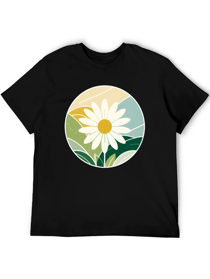 Daisy Mountainscape Graphic Tee - Black