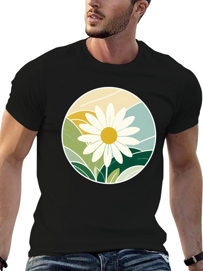 Daisy Mountainscape Graphic Tee - Black