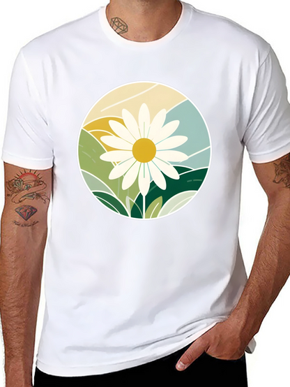 Daisy Mountainscape Graphic Tee - Black