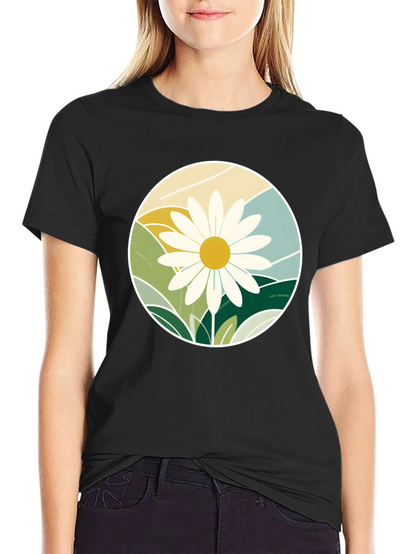 Daisy Mountainscape Graphic Tee - Black