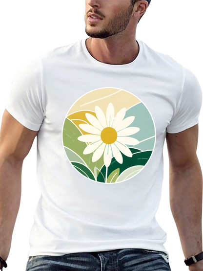 Daisy Mountainscape Graphic Tee - Black