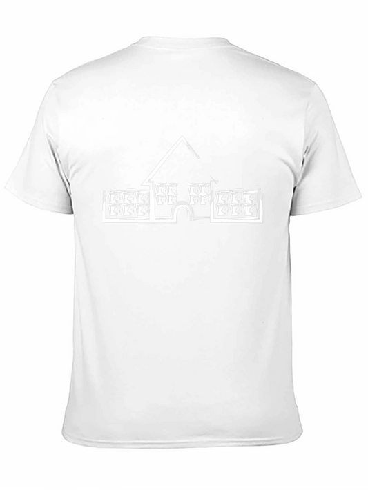Abstract Building Graphic Tee - Black Cotton