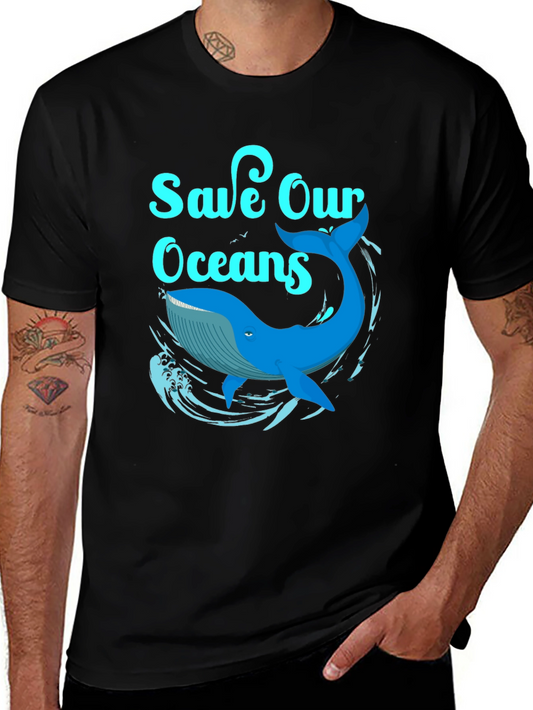 Save Our Oceans Whale Graphic T-Shirt