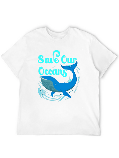Save Our Oceans Whale Graphic T-Shirt