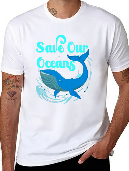 Save Our Oceans Whale Graphic T-Shirt