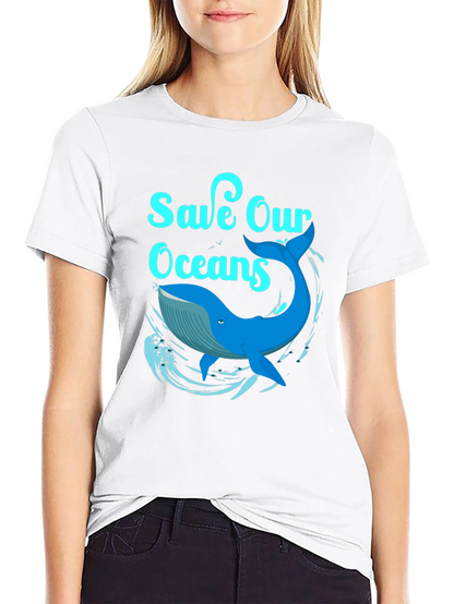 Save Our Oceans Whale Graphic T-Shirt