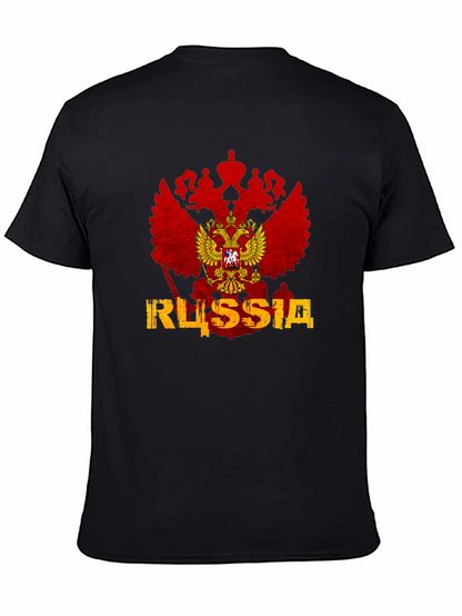 Russia Flag Eagle Graphic T-Shirt