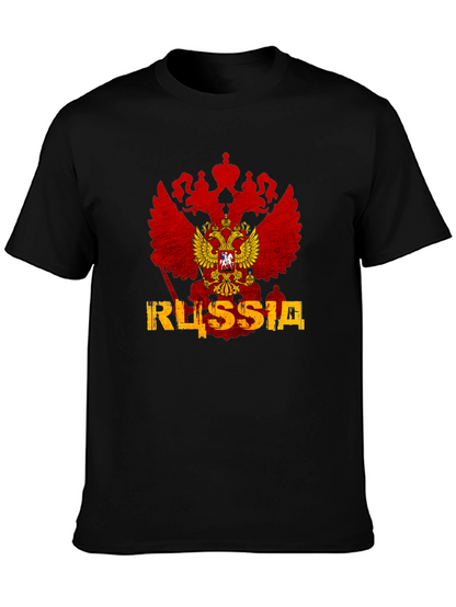 Russia Flag Eagle Graphic T-Shirt