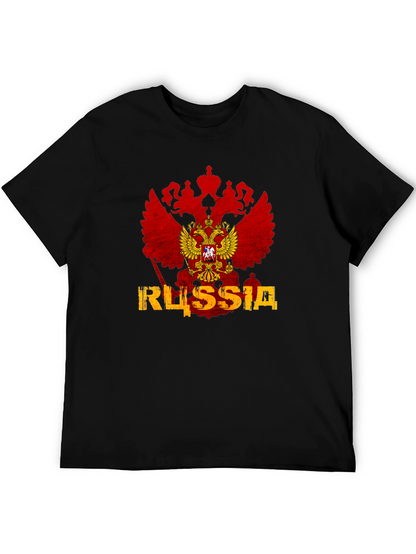 Russia Flag Eagle Graphic T-Shirt