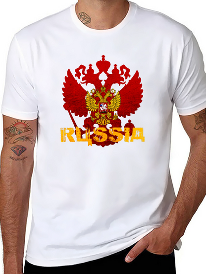 Russia Flag Eagle Graphic T-Shirt