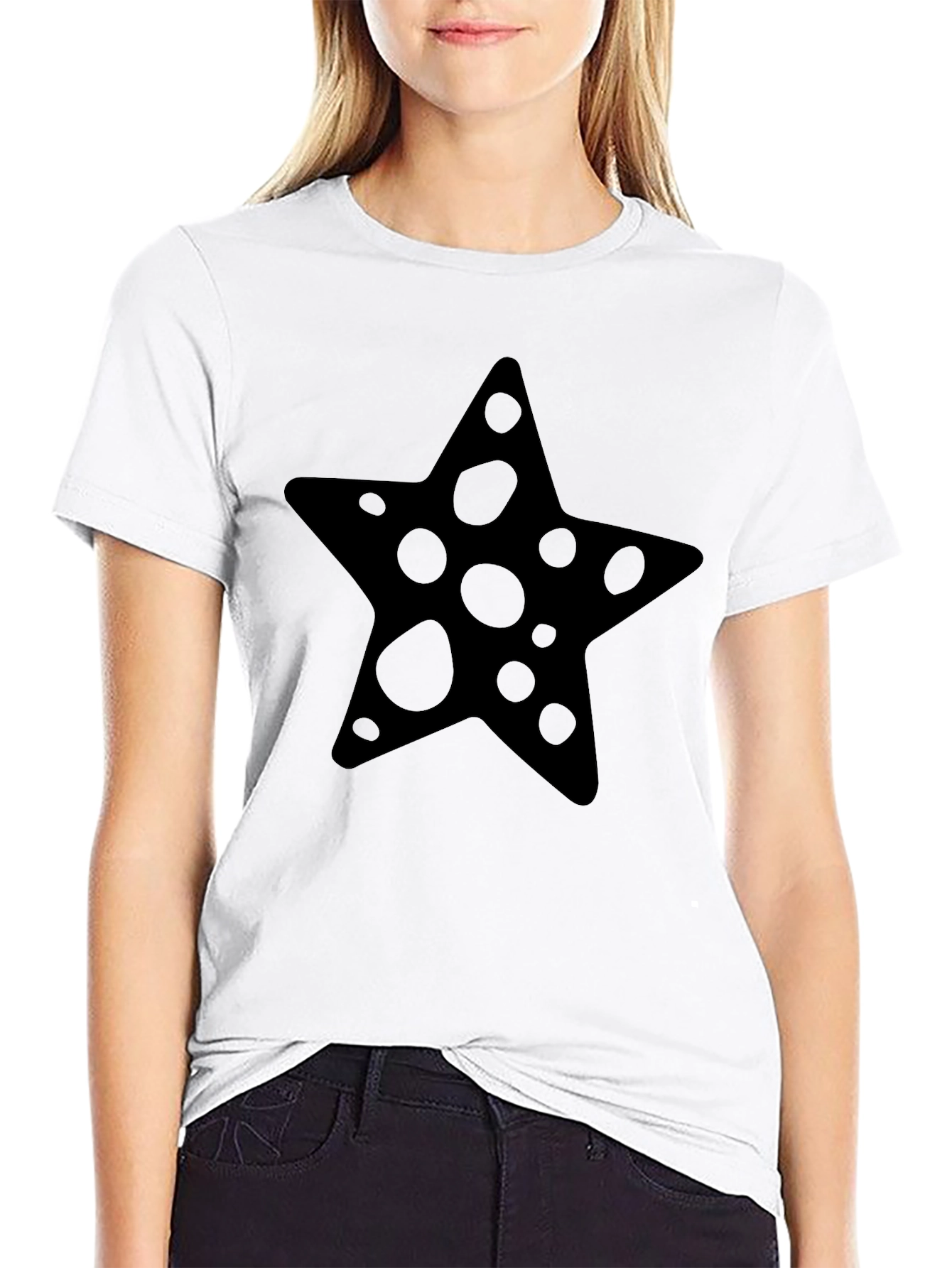 Starfish Graphic Black T-Shirt