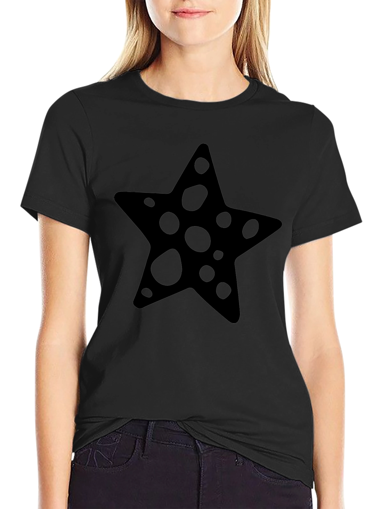 Starfish Graphic Black T-Shirt
