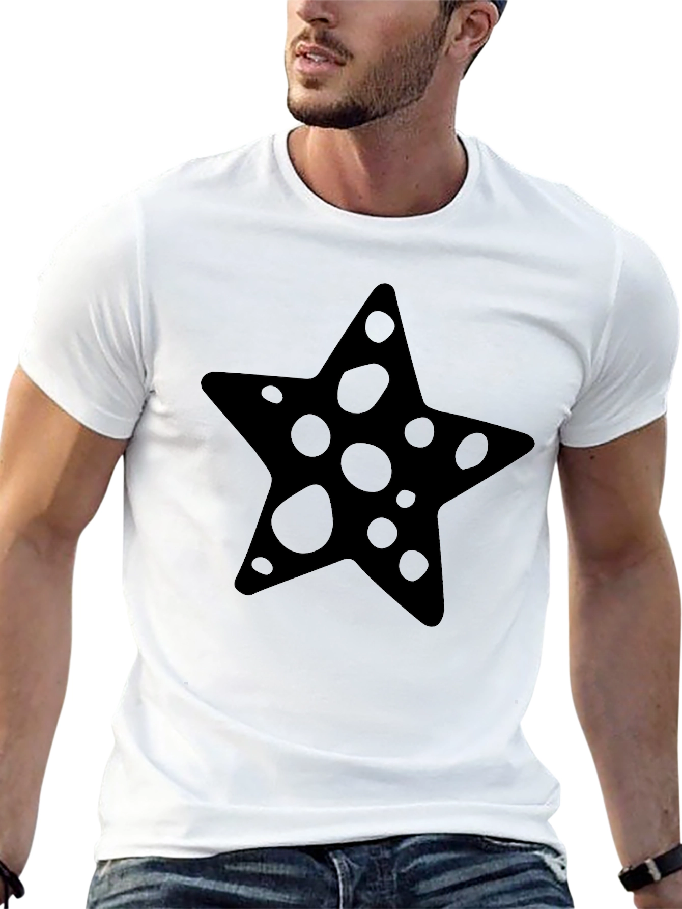 Starfish Graphic Black T-Shirt