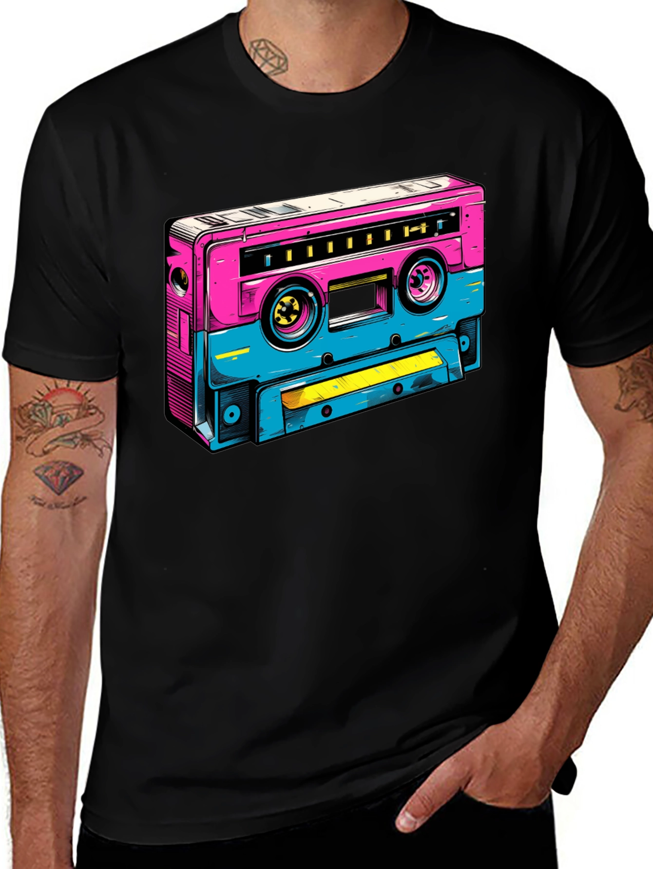 Retro Cassette Tape Graphic T-Shirt