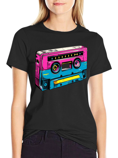 Retro Cassette Tape Graphic T-Shirt
