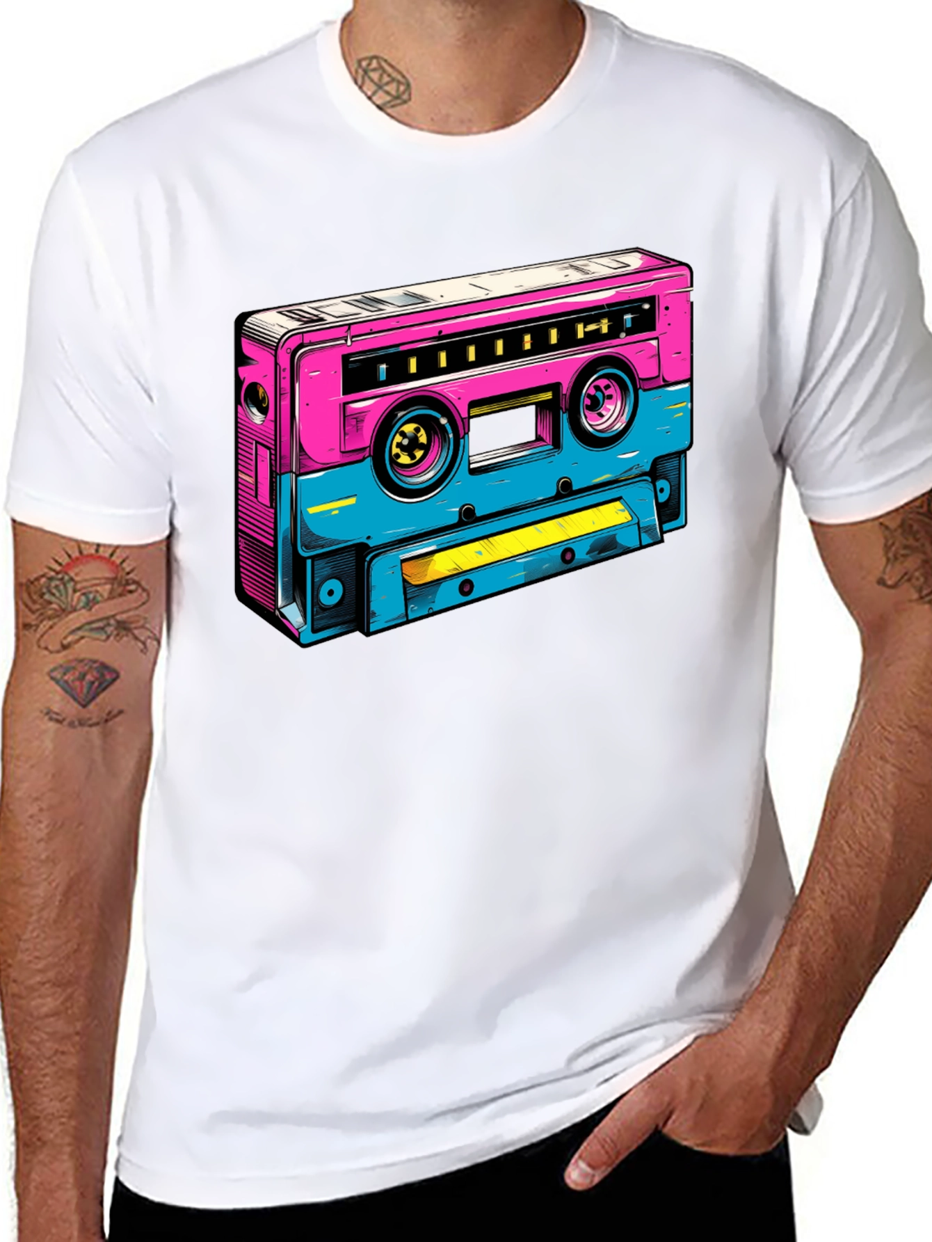 Retro Cassette Tape Graphic T-Shirt