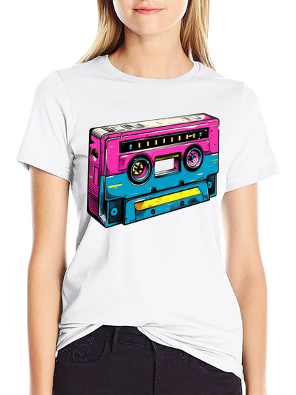 Retro Cassette Tape Graphic T-Shirt
