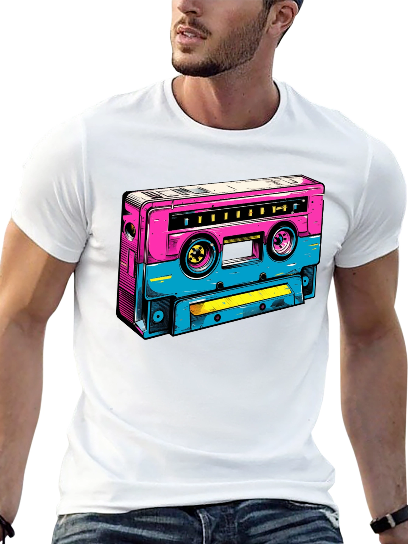 Retro Cassette Tape Graphic T-Shirt