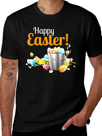 Happy Easter T-Shirt - Festive Egg Bucket Design