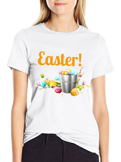Happy Easter T-Shirt - Festive Egg Bucket Design