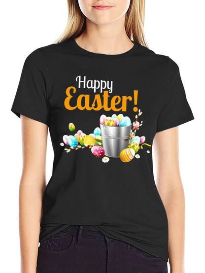 Happy Easter T-Shirt - Festive Egg Bucket Design