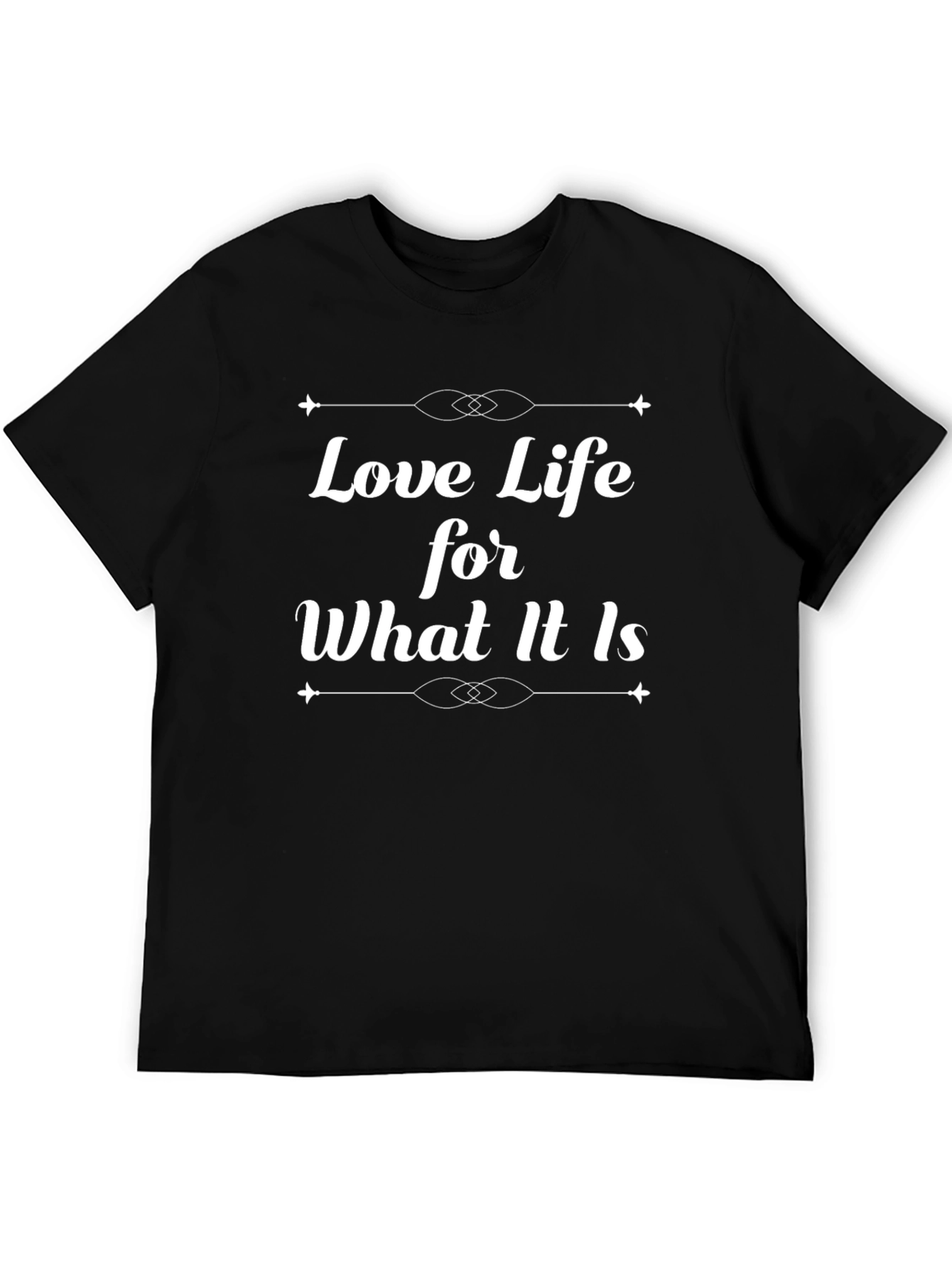 Love Life Graphic Tee - Black Cotton Blend